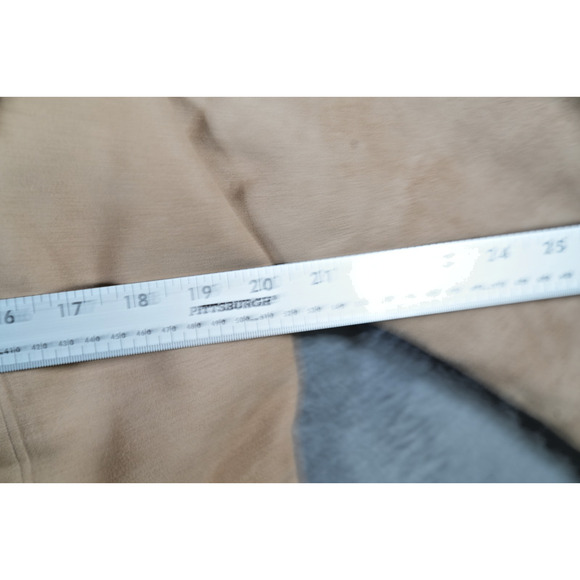 St. John's Bay Faux Suede Sherpa Lined Tan Jacket Size Large Gently Used - Picture 4 of 5